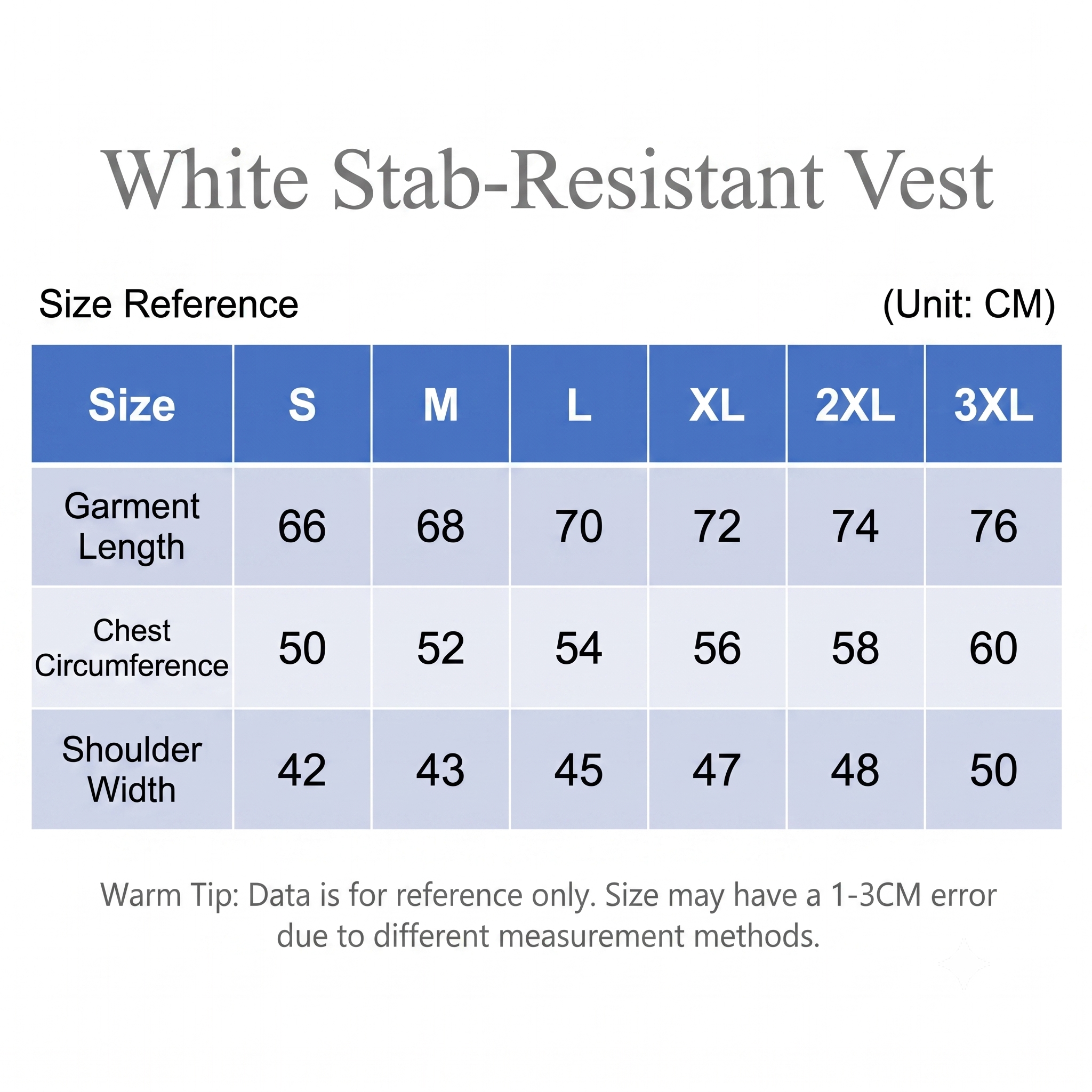 White Anti-stab Vest