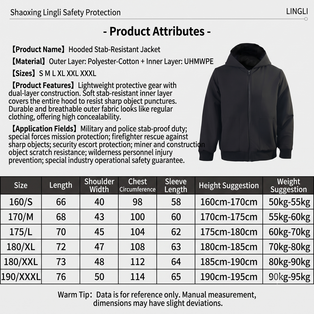 Black Soft Anti-puncture Jacket
