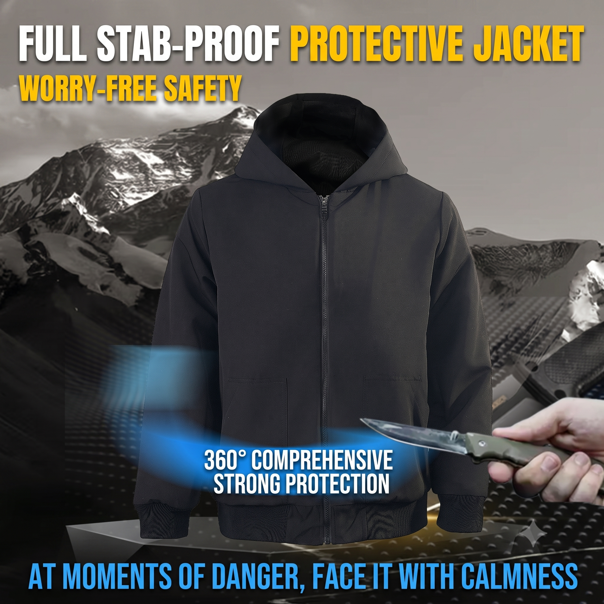 Black Soft Anti-puncture Jacket