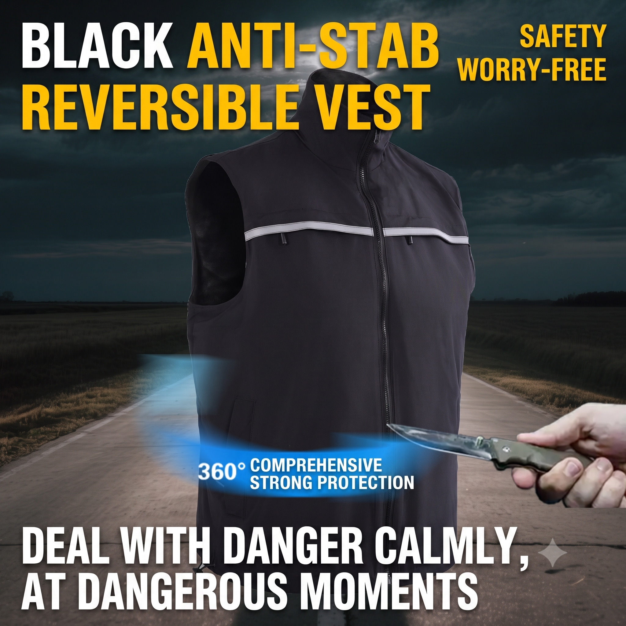 Anti-stab Vest with Reflective Strips