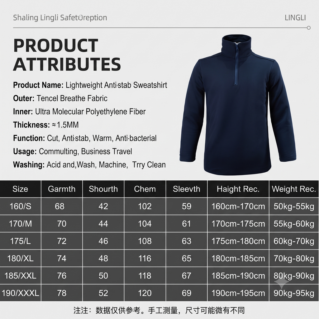 Navy Blue Anti-stab Long Sleeve Shirt