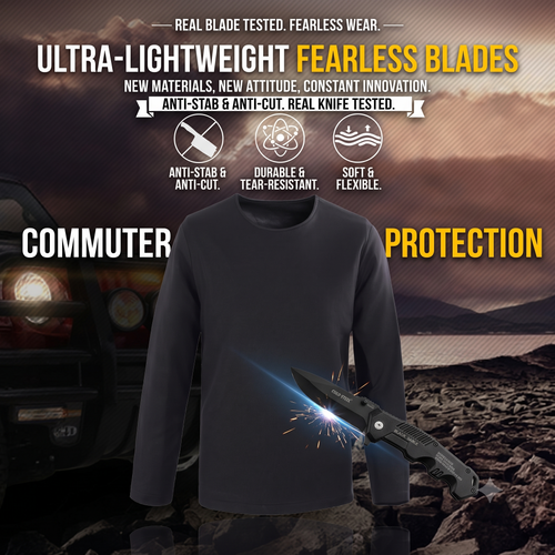 Black Anti-stab Long Sleeve Shirt