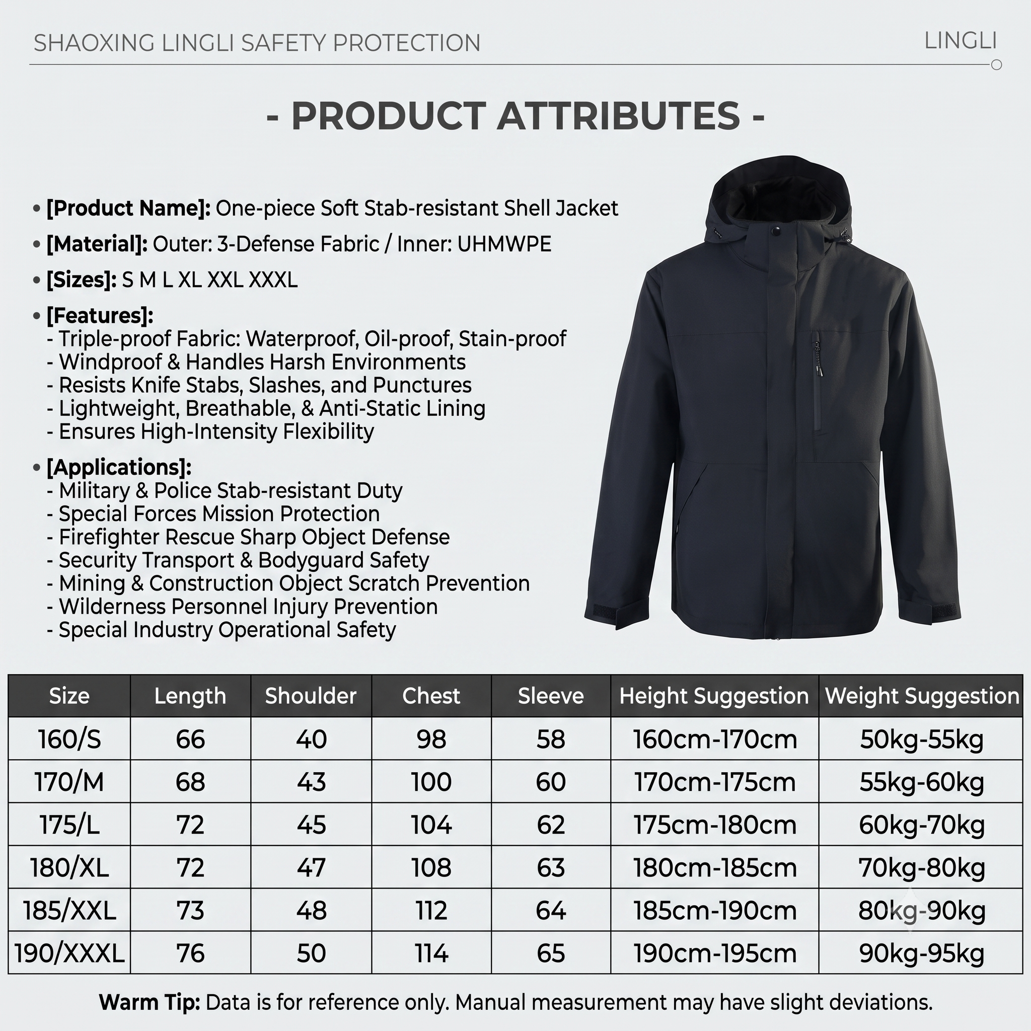 Soft Three-Proof Jacket