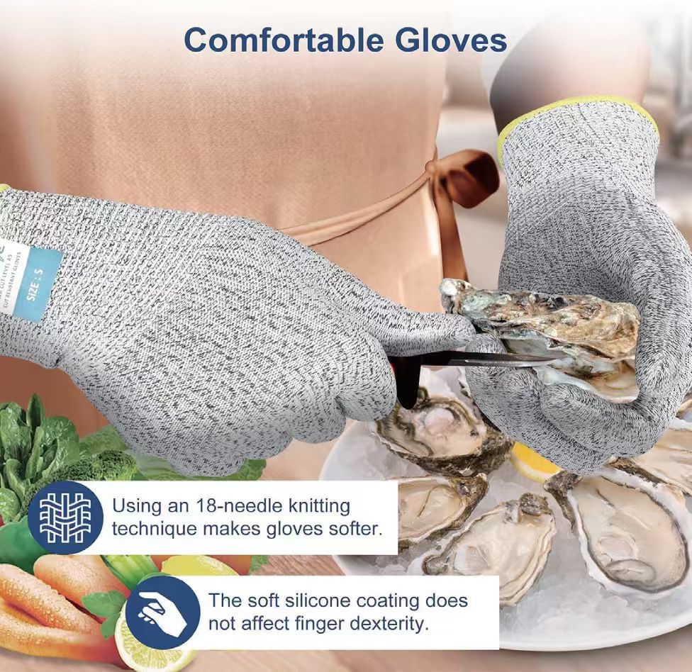 Level 5 Anti-Cut Safety Gloves, Cut Resistant Work Protective Gloves